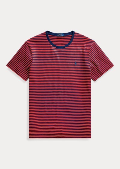 Men's Polo Ralph Lauren Custom Slim Striped T Shirts | 392107AGT